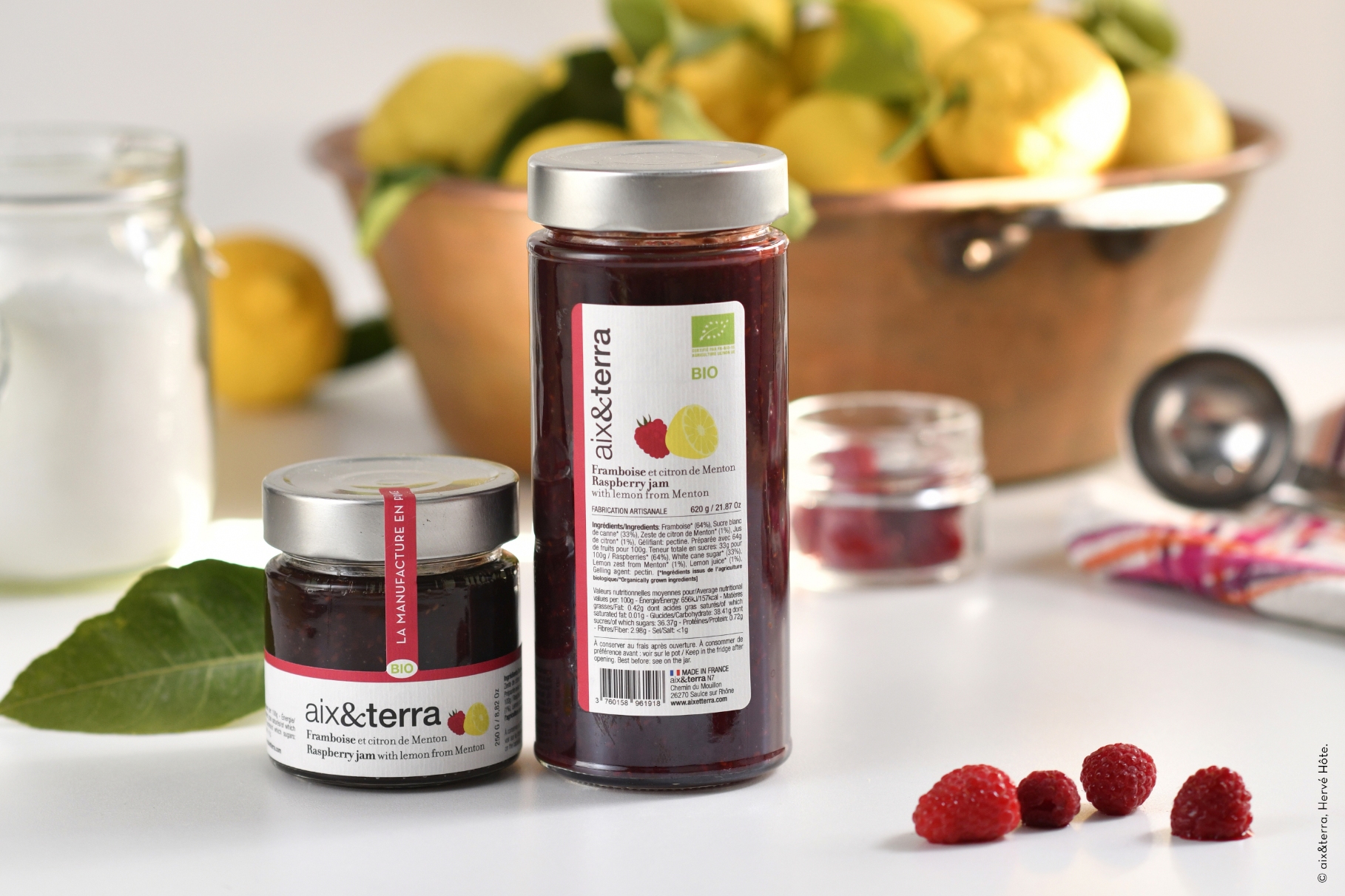 Confiture de framboise au citron de Menton bio Herve Hote 01 2022 1© 1